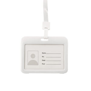ID CARD HOLDER WITH LANYARD WHITE