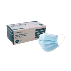 DISPOSABLE FACE MASK 3 PLY BLUE (1x50)
