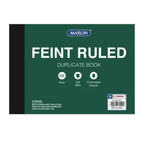 MARLIN DUPLICATE A6 FEINT RULED BOOK