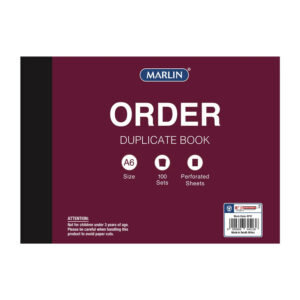 MARLIN DUPLICATE A6 ORDER BOOK