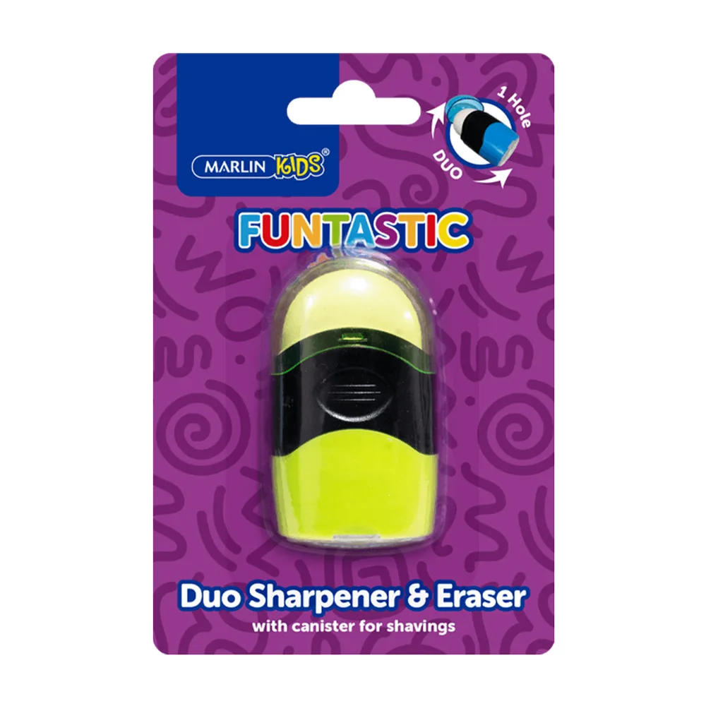 MARLIN KIDS FUNTASTIC DUO ERASER & SHARPENER