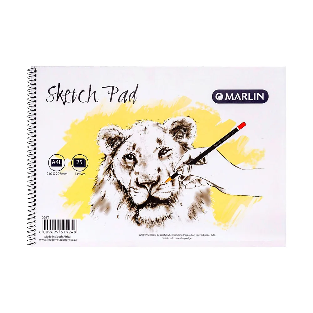 MARLIN  SKETCH PAD  WHITE  A4  25 LEAVES  210x297mm