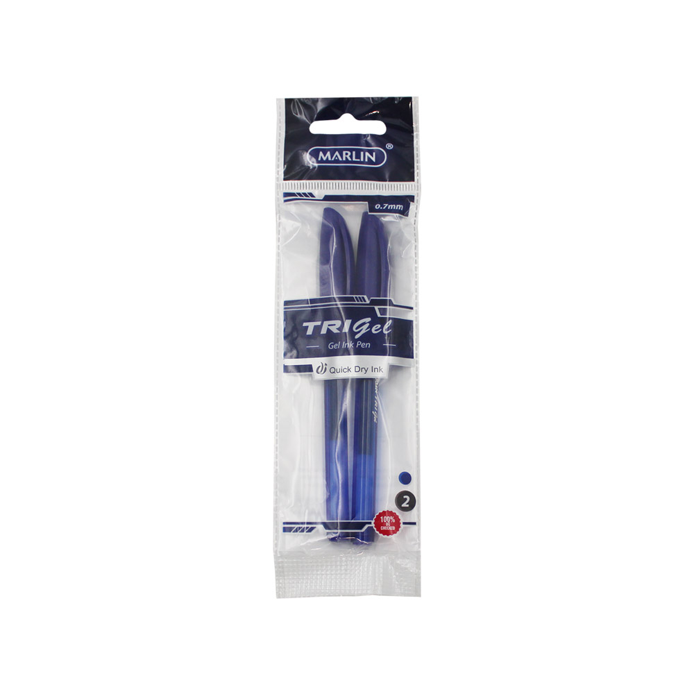 MARLIN TRI-GEL INK PEN BLUE (1x2)
