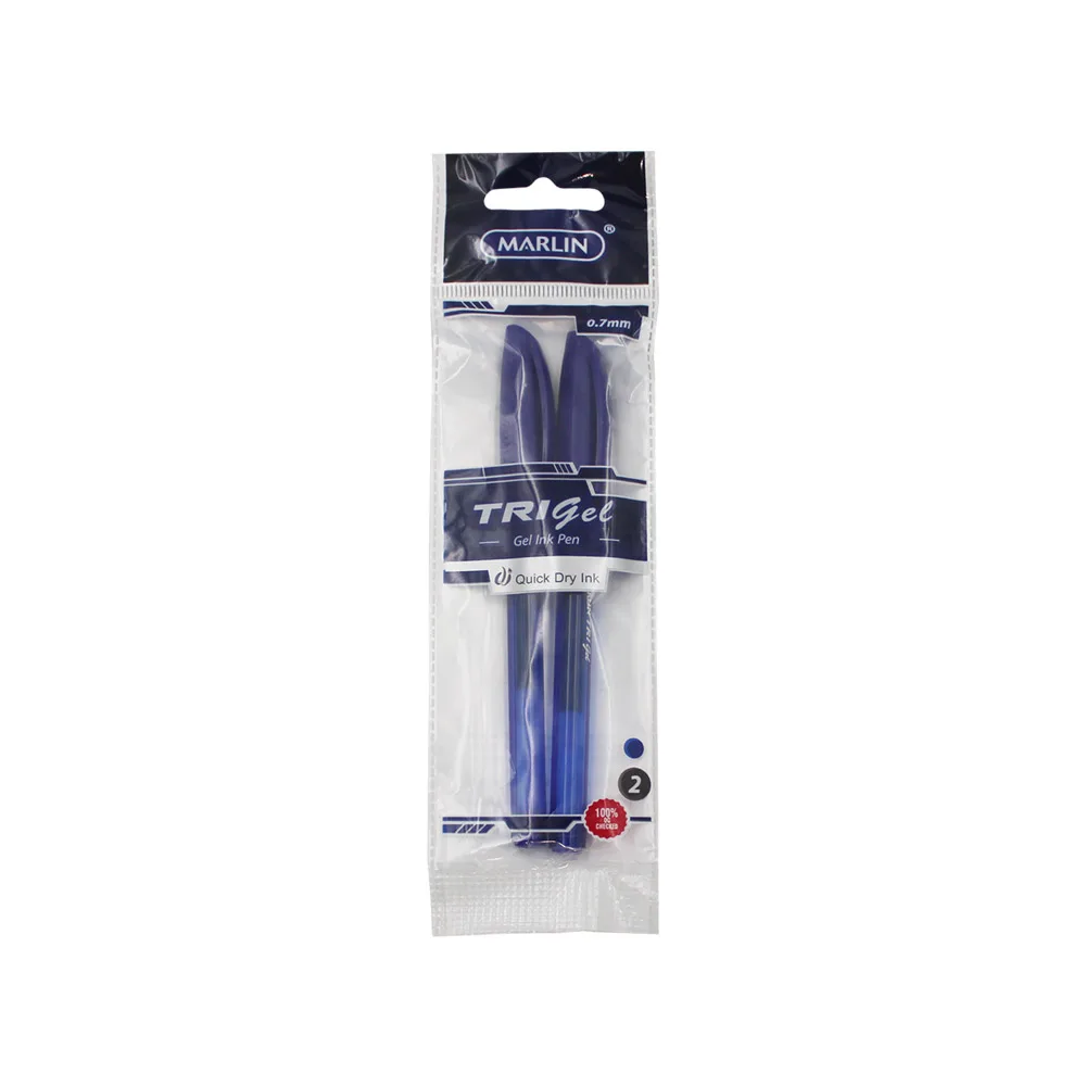 MARLIN TRI-GEL INK PEN BLUE (1x2)