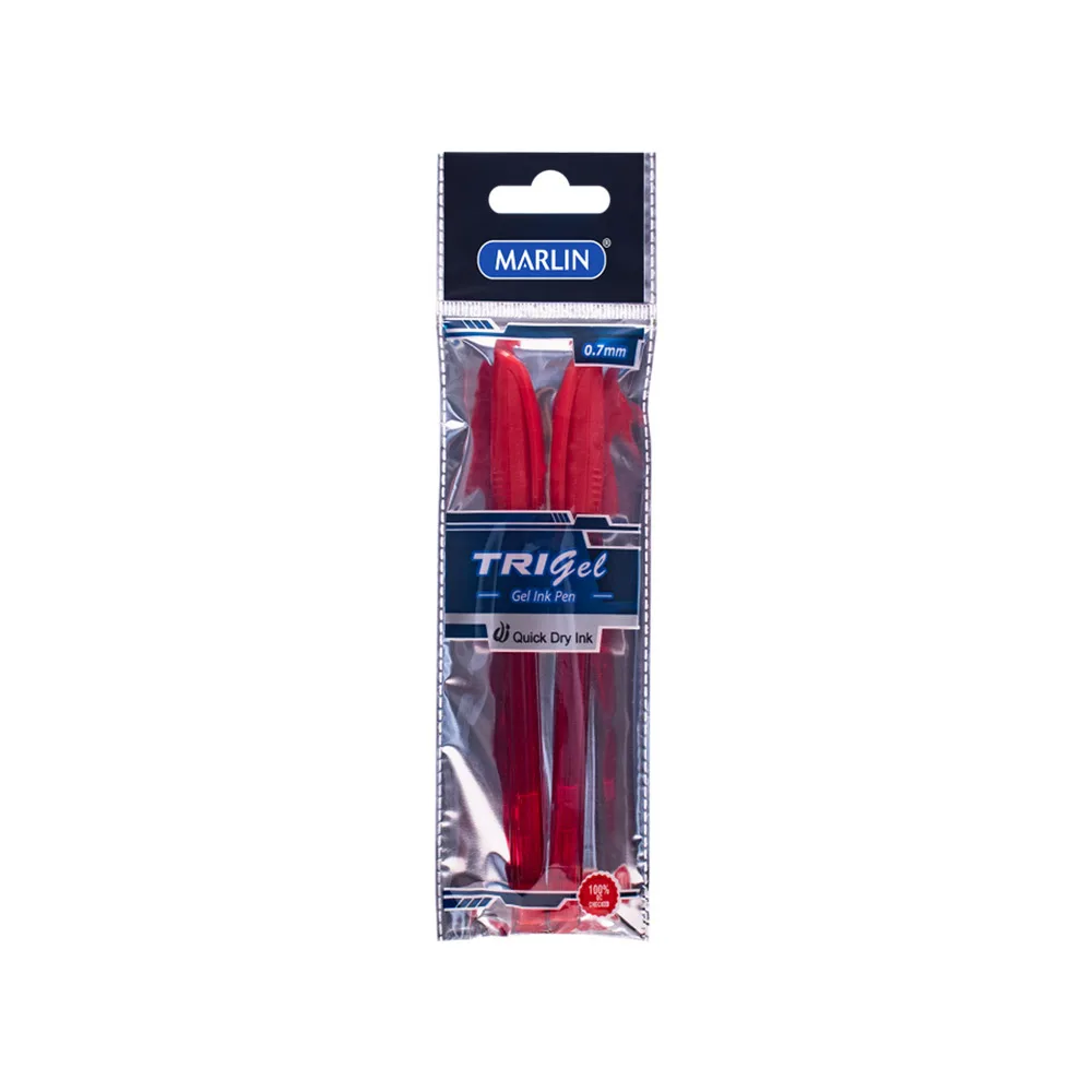 MARLIN TRI-GEL INK PEN RED (1x2)