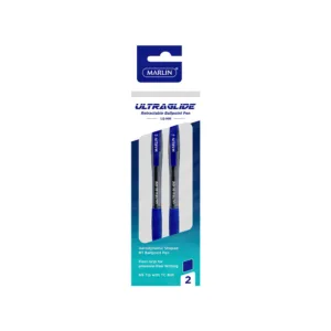 MARLIN ULTRA GLIDE RETRACTABLE BP PEN TWINPACK BLUE