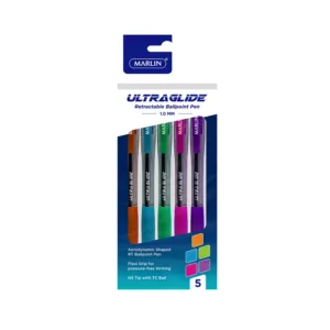 MARLIN ULTRAGLIDE RETRACTABLE BALLPOINT PEN NEON (1x5)