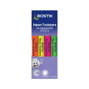 BOSTIK NEON TWISTERS GEL HIGHLIGHTERS 4x3g
