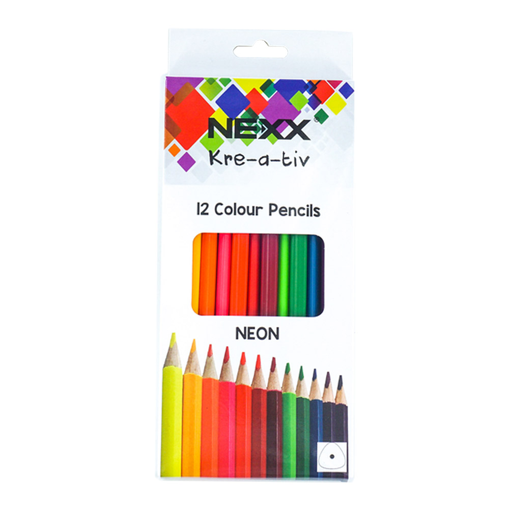 NEXX 12 COLOUR PENCILS NEON