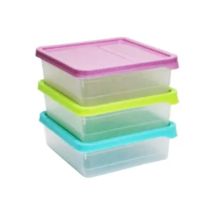 NU WARE PLASTIC LUNCH BOX 700ml SQUARE (1x3)