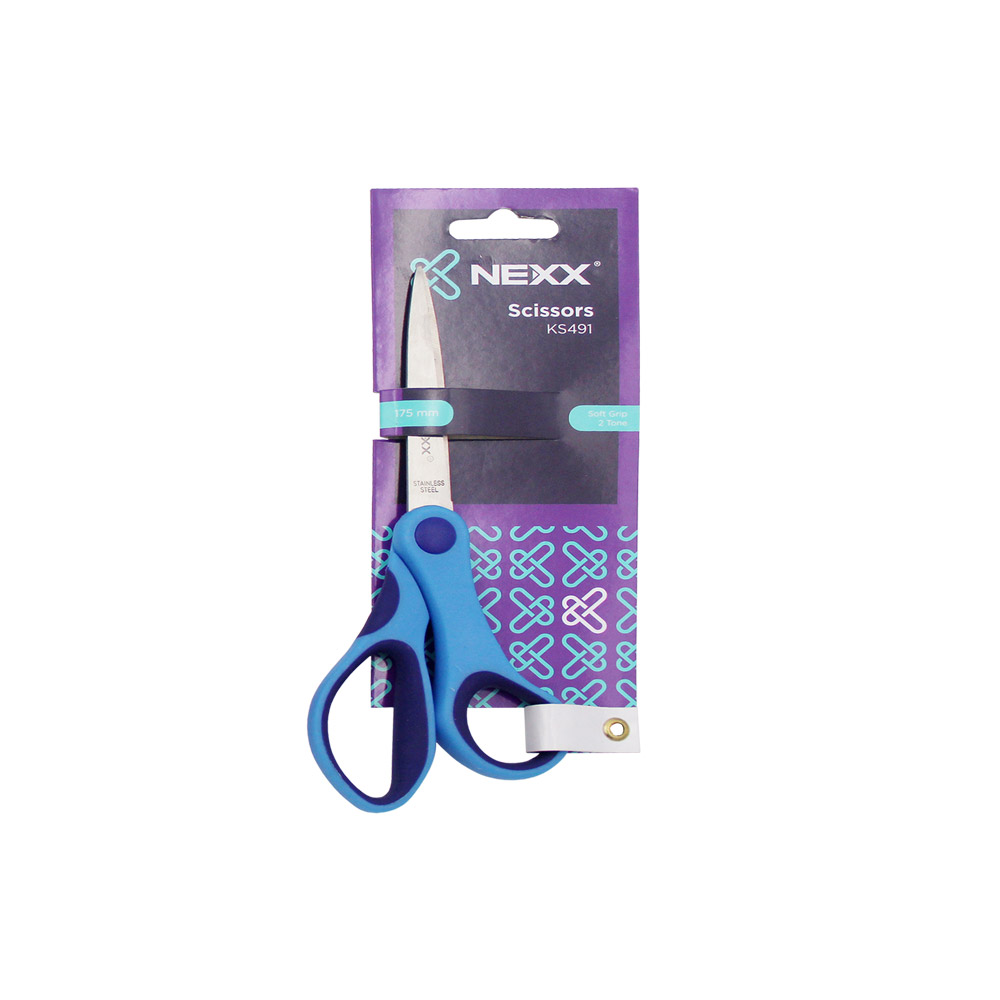 NEXX SOFT GRIP SCISSORS 2 TONE BLUE