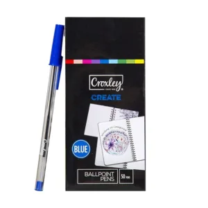 BOX (50) BLUE BALL PEN CROXLEY CREATE