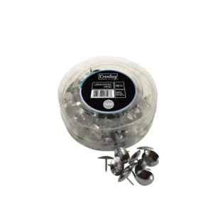 CROXLEY DRAWING PINS SILVER IN TUB 11mm  (1x100)
