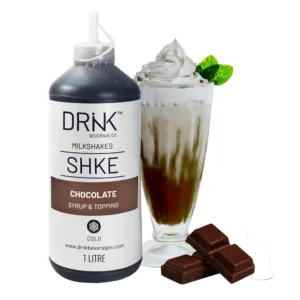 DRNK MILKSHAKE SYRUP & TOPPING 1L CHOCOLATE FLAVOURED