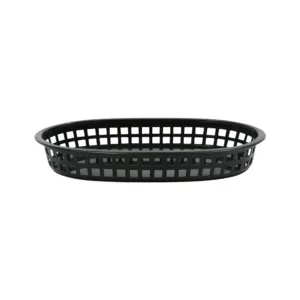 REGENT PLASTIC SERVING BASKET OVAL BLACK 270x175x30mm
