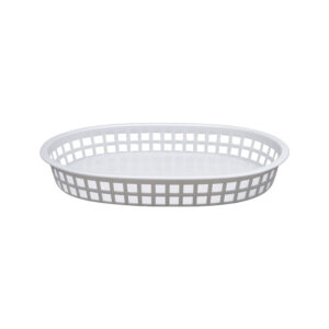 REGENT PLASTIC SERVING BASKET OVAL WHITE 270x175x30mm