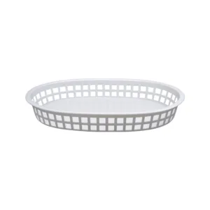 REGENT PLASTIC SERVING BASKET OVAL WHITE 270x175x30mm