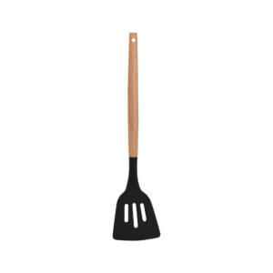 REGENT SLOTTED TURNER BLACK SILICONE WOODEN HANDLE 340mm