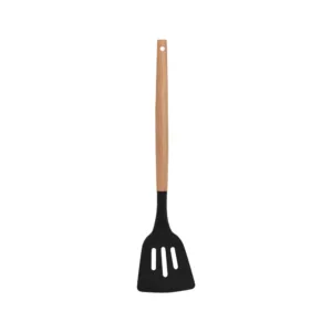 REGENT SLOTTED TURNER BLACK SILICONE WOODEN HANDLE 340mm