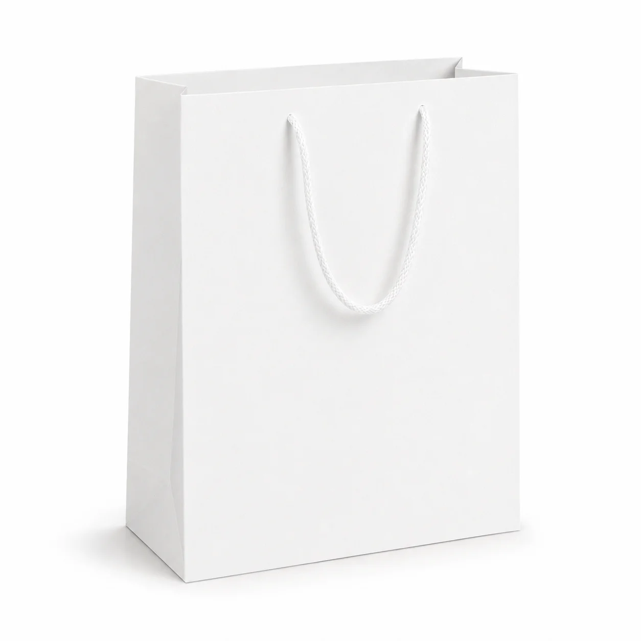 GIFT BAG WHITE 26+9x32cm