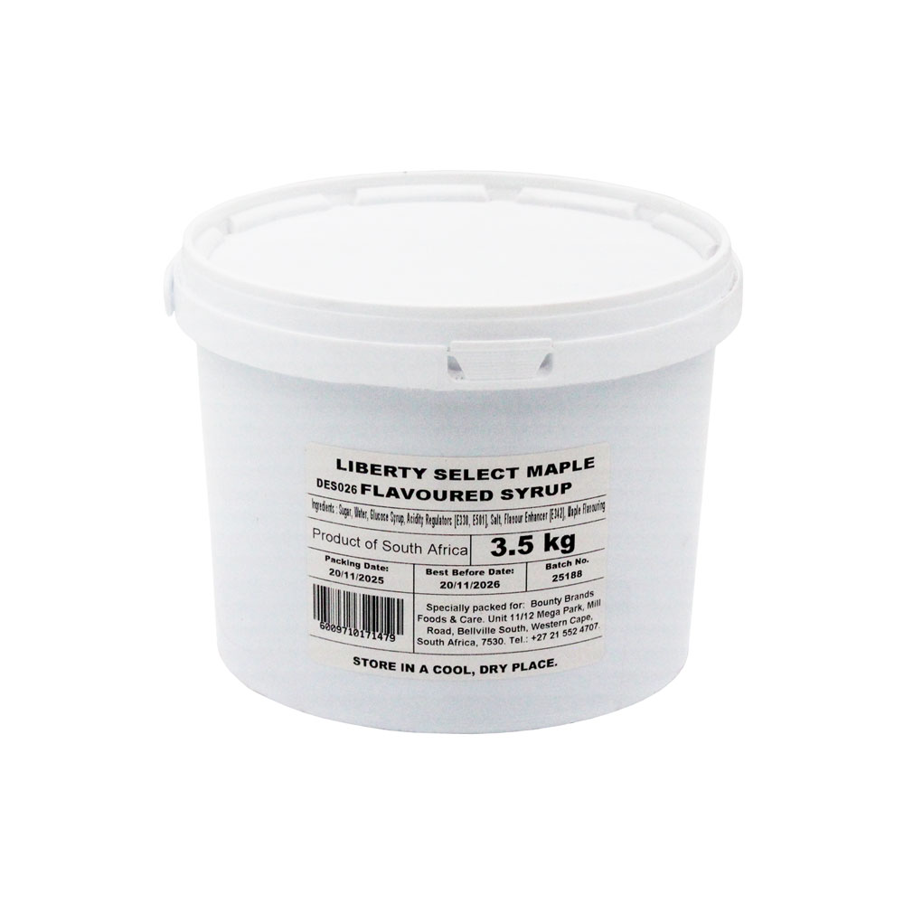 LIBERTY SELECT MAPLE FLAVOURED SYRUP 3.5kg