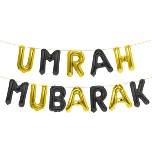 UMRAH MUBARAK LETTER BALLOON 16"